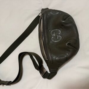 Gucci Dark Green Leather Belt Bag